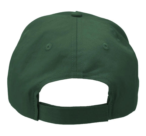Back view of Cool Dark Green Vise Gauge Square Machinist Hat For Men, Adjustable five panel baseball cap.