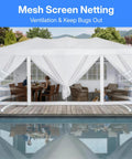 10x20 Ft Pop Up Canopy Tent With Six Sidewalls And Mosquito Netting, Heavy Duty Commercial Instant Outdoor Shelter in use