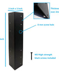 4-Piece 17-Inch Garden Raised Bed Corner Brackets With Screws For 20-24 Inch Lumber Black Powder Coated Steel 2mm Thick