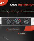 HVAC Heater Control Panel Climate Control Module Without Rear Window Defogger For Chevy Cadillac And GMC Vehicles knob instruction