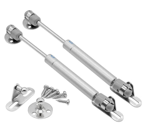 Gas Struts 50N 10lb 6 Inch Lift Supports with mounting hardware, 2 Pack for Kitchen Cabinets Cupboards, Silent Close