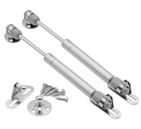 Bulletproof Six Inch Gas Struts Two Pack 30N 6.7 Lb Lift Supports For Cabinets And Closets Smooth Glide.