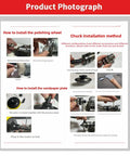 How to install polishing wheel and sandpaper plate on Powerful 100 Watt Mini Bench Grinder With Dual Wheels And Adjustable Speed.
