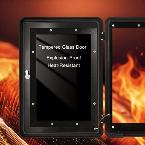 Built Different Heavy Duty EV Charger Enclosure Hardcore Weatherproof Wall Mount Box For Electric Vehicles with tempered glass door.