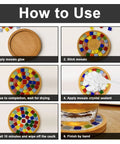 Step-by-step guide on applying White Mosaic Crystal Grout 200G No Water Needed Direct Caulking For Mosaics Tile Tools.