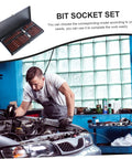 Professional Spline And Star Bit Socket Set Featuring Ergonomic Comfort Handles Grease Monkey Garage Essential For Diy Auto Repair And Workshop Daily Maintenance in use on a car engine.