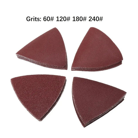 Get Your Projects Rock Solid With These 40PC 80mm Aluminum Triangle Sandpaper Discs That Fit Any 3-1/8in Oscillating Multi Tool, Various grit levels