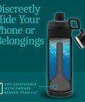 Water Bottle With Hidden Bottom Compartment Secret Storage For Cash Keys Cards Travel Gym Beach Outdoor Use Discreet Dual Purpose Bottle