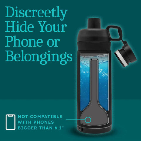 Water Bottle With Hidden Bottom Compartment Secret Storage For Cash Keys Cards Travel Gym Beach Outdoor Use Discreet Dual Purpose Bottle