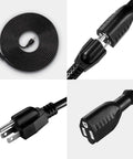 All Weather Waterproof Power Extension Cord 16 AWG Heavy Duty SJTW Indoor Outdoor 10 Ft NEMA 5-15P To 5-15R 2 Pack Black UL Listed