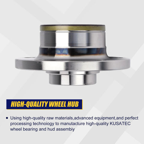 Premium 512319 Rear Wheel Bearing And Hub Assembly With ABS For Audi Q3 TT And Volkswagen Arteon Beetle Eos Golf City GTI Jetta Passat Tiguan Replacement OE Fit Heavy Duty Easy Install close-up view