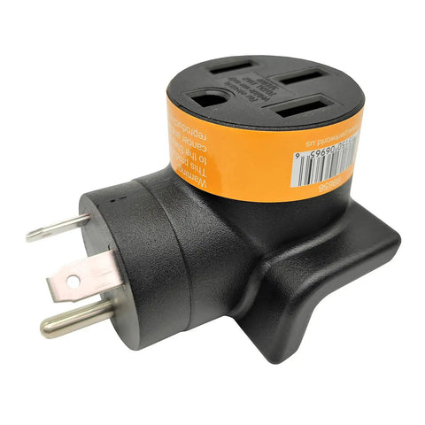 Slick Nema Tt-30p To 14-50r Ev Charging Adapter with solid copper terminals in compact design.