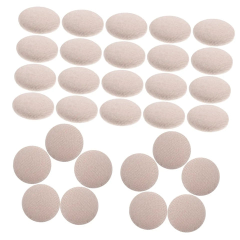 Headliner Tacks for Car Roof Liner Repair Kit, 150 Pcs Set, round beige fabric pins laid out in rows for DIY repairs