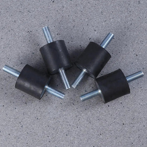 Anti Vibration Rubber Isolator Mounts 5 Pack for Generators and Gear Equipment Silent Black Shock Absorbers With Buffering and Shock Absorption Durable High Durometer Vibration Pads, black rubber mounts with threaded studs