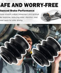 Mechanic installing Built Tough Heavy Duty Brake Caliper Slide Pin Bushing Kit Fits Honda Chevrolet Pontiac with sealing rubber boots