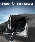 Honda Civic Car Cover Outdoor All Weather 210D PU Heavy Duty Waterproof Windproof With Door Zipper detail shown