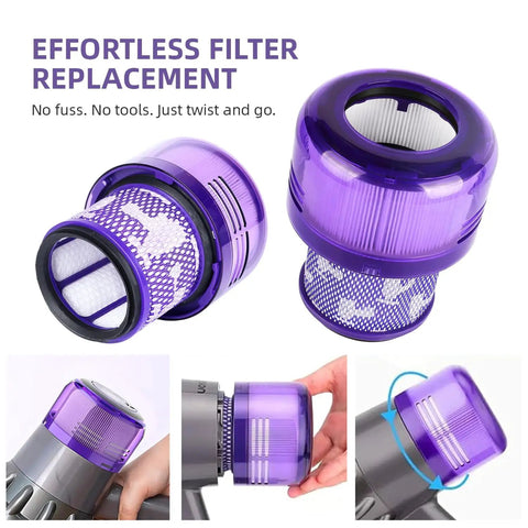 Outsize Vacuum Filter 2-Pack True HEPA Replacement Filters For Outsize Series And V11 Outsize Models step-by-step installation