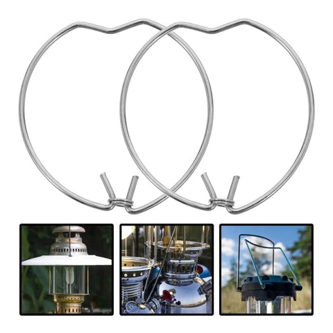 Bingche 40 Pcs Flush Mount Conversion Kit Clips for Drum Lampshade Silver Drill Organizer, two silver clips on white background.
