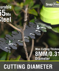 2 In 1 Cordless Hedge Trimmer And Grass Shears For Garden Yard And Lawn Lightweight Handheld Electric Trimmer With 1100 RPM Motor 65Mn Steel Blades cutting a branch