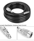 Total Game Changer 7.5 Meter PVC Air Hose Kit With Lightning Fast Quick Connect Fittings For Pneumatic Tools And Air Compressor Units Legit High Quality Built Solid For Tough Auto Repair Home Maintenance And DIY Projects Anywhere, coiled black hose with quick connect fittings
