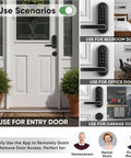 Smart Lock With Fingerprint And Code Access For Keyless Entry, Biometric Door Handle With WiFi Gateway Included shown in home settings