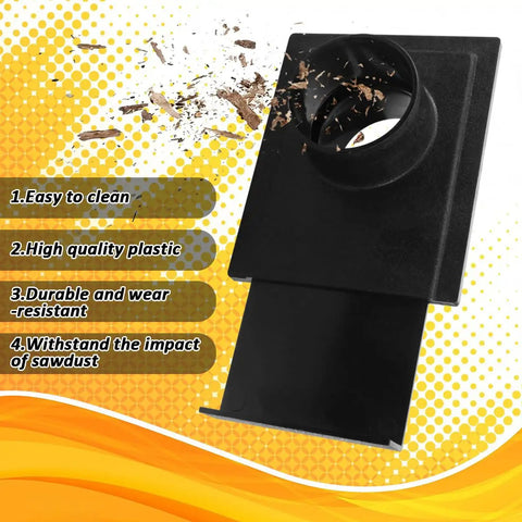 Badass Heavy Duty 2.5 Inch Dust Collection Blast Gate With Killer Airflow Control Design Secure Hose Connector For Shop Vacuum Systems And Woodworking Jobs That Hit Different On Point, showing high quality plastic and sawdust impact.