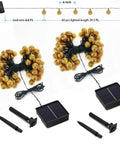 Solar Powered Globe String Lights Outdoor 60 LED 36 Ft With 8 Modes Warm White Waterproof Fairy Lights with solar panels.