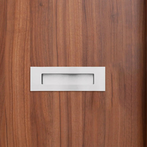 Invisible Door Handle Replacement Kit For Stainless Steel Recessed Door Pulls 4 Piece Set on wooden surface
