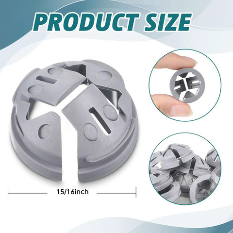 Close-up of gray 50 Pcs Non Metallic Push In Wire Connectors Three Eighths Inch To One Half Inch for junction boxes.