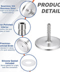 Top Shelf Pro Grade One Point Five Inch Tri Clamp To Quarter Inch Hose Barb Adapter Connector Solid SUS304 Stainless Steel showing precision-machined ends and silicone gasket.