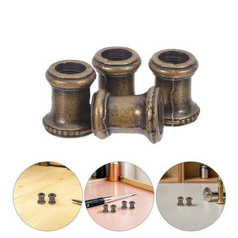 Legit 4 Pack Heavy Duty Gold Metal Lamp Pipe Coupler Adapter Connects Fixture Threads Perfectly For Your Next Sick DIY Lighting Projects With Heat Resistant Zinc Alloy Build Holds Tough So You Can Skip The Tools Get It Done Right No Sweat, 4 zinc alloy couplers