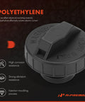 Durable fuel tank filler cap for Ford, Chevrolet, Toyota, Honda, Nissan, and more replacement cap 31832 with polyethylene details