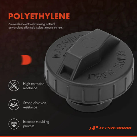 Durable fuel tank filler cap for Ford, Chevrolet, Toyota, Honda, Nissan, and more replacement cap 31832 with polyethylene details