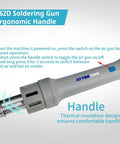 Pro Grade 1000W Hot Air Rework Station With Digital LCD Display, Precise Temperature And Airflow Control ergonomic handle