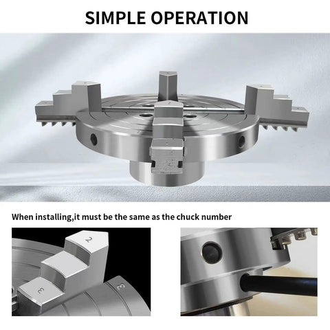 6 Inch Wood Lathe Chuck Set With Four Self Centering Jaws For Woodturning Pro Grade Performance Dual Positive And Negative Jaw Setup