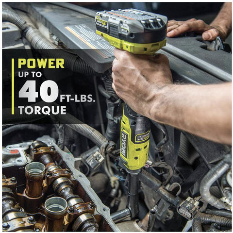 18V Brushless Cordless 1/4 Inch Extended Reach Ratchet Bare Tool Only in use, pro grade quality, long reach for tight spaces