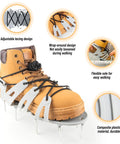 Lawn Aerator Shoes With Wrap Around Lacing And Spiked Soles For Easy Grass Aeration No Fuss Flexible Bendable Sole One Size Fits All