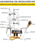 Dope 500ml Distillation Kit for Home Lab Glass Steam Distillation Setup With Flask Beaker 100ml Separating Funnel Conical Flask