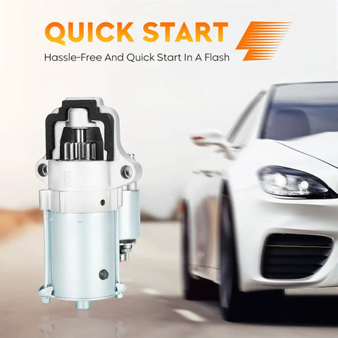 Ford Focus Escape Explorer Edge Transit Connect 6674 Starter Compatible With 2.0L 2.3L 2.5L Engines PMGR 11T beside a car