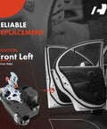 Front Door Lock Actuator Driver Side For Chevy Silverado Suburban Tahoe Avalanche GMC Sierra Yukon Cadillac Escalade Front Left Direct Fit With Keyless Entry Component illustration and installation location.