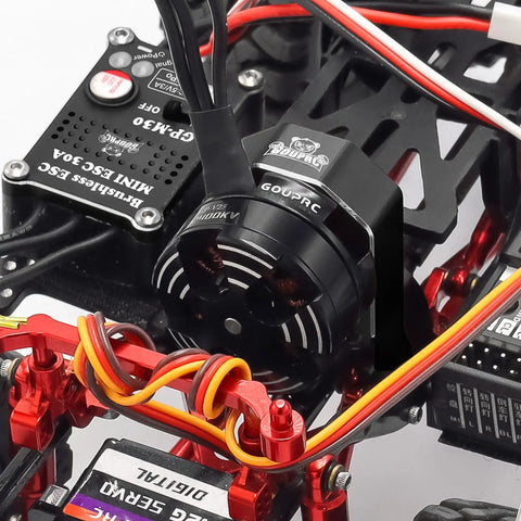 Close-up of Upgrade 30A Brushless ESC And 2204 2400KV Brushless Outrunner Motor With Transmission For SCX24 RC Crawler
