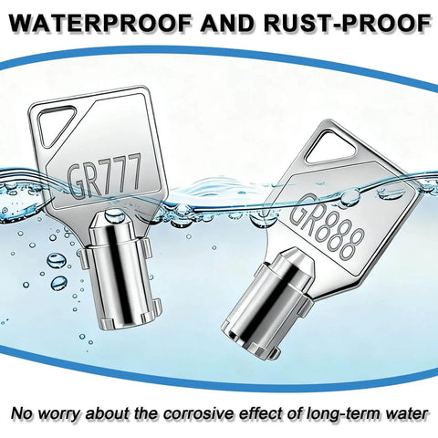 Key Set For Speed Queen GR777 GR800 GR888 GR100 GR999 Commercial Washers And Dryers submerged in water demonstrating waterproof design