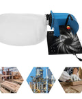 Badass 1HP Shop Dust Collector With 550 CFM Suction, 14.8 Gallon Filter Bag, And Sharp 30 Micron Mesh, Smooth Roll Cart, 110V Garage Workhorse For Tough Cleanup Job, featuring motor and filter.