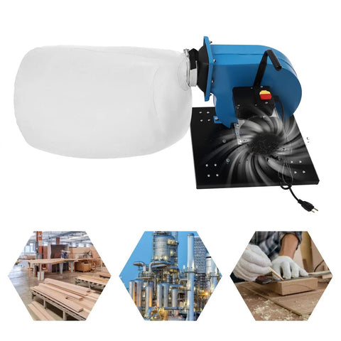 Badass 1HP Shop Dust Collector With 550 CFM Suction, 14.8 Gallon Filter Bag, And Sharp 30 Micron Mesh, Smooth Roll Cart, 110V Garage Workhorse For Tough Cleanup Job, featuring motor and filter.