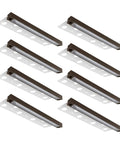 8-pack of 12 Inch LED Hardscape Lighting Kit for Paver Walls and Steps Low Voltage 12V AC DC 22 LED Chips for Even Warm White Glow 2700K