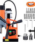 No Sweat Portable Magnetic Drill Press Loaded With A Muscle Bound 1300W Copper Motor And Rock Hard 2922 Lbf Base, with bits.