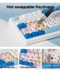Top Shelf 75 Percent Wireless Gaming Keyboard Built Different With Massive 10000 Mah Battery showcasing hot-swappable switches and RGB LEDs.