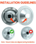 Installation guide for Go Kart Torque Converter Driver Pulley 30 Series Three Quarter Inch Bore with alignment indicators.