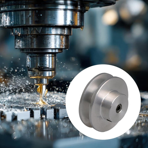 Five Pack Aluminum V Groove Pulleys With 6mm Bore And 31mm Outside Diameter Single Groove For Round PU Belts From 3mm To 5mm Wide Built Tough For Real Power Transmission And Smooth Belt Drive