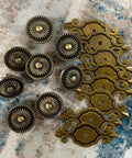 Gold Brass Cabinet Knobs Set Dope Retro Mushroom Drawer Pulls With Backplates Boss Dresser Handles For Kitchen Cabinets Cupboards Wardrobes Easy Install 8 Pack Classic Charm, brass finish, 74x32x27mm